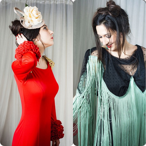 collage vestido de flamenca, eva zamorano