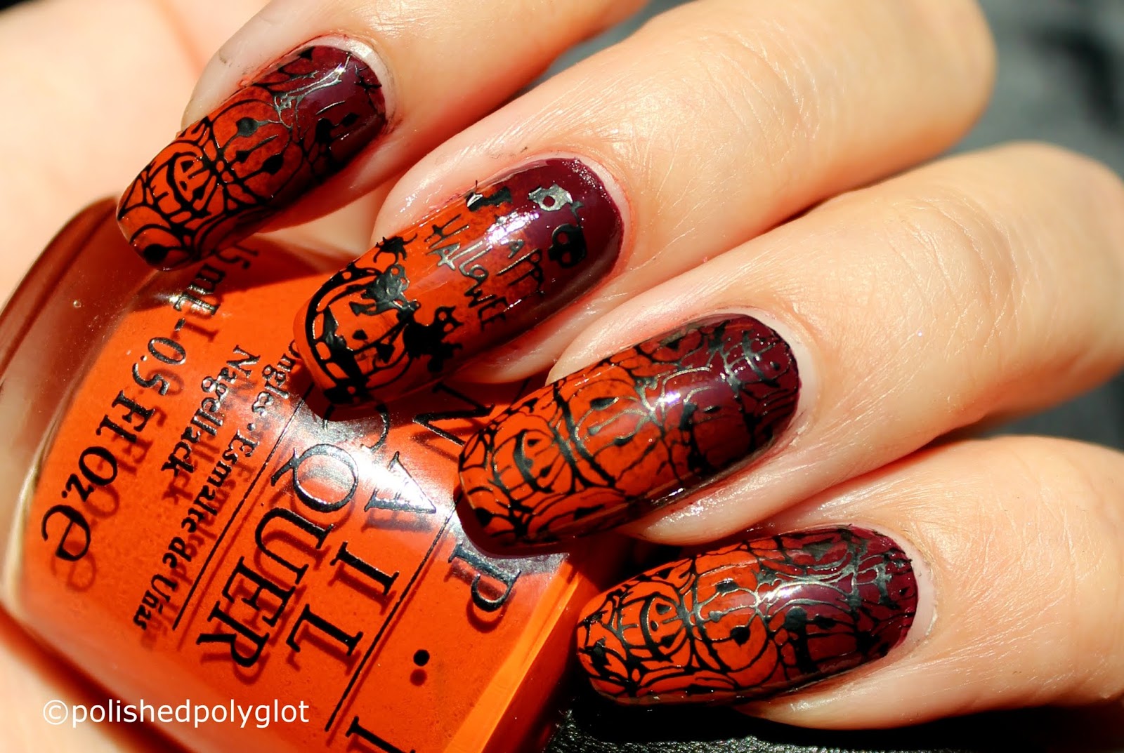 Nail Art Halloween Nail Art Season Is Officially Opened Pumpkin Nails Polished Polyglot