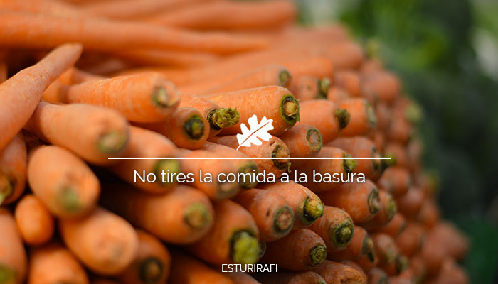 No tires la comida a la basura