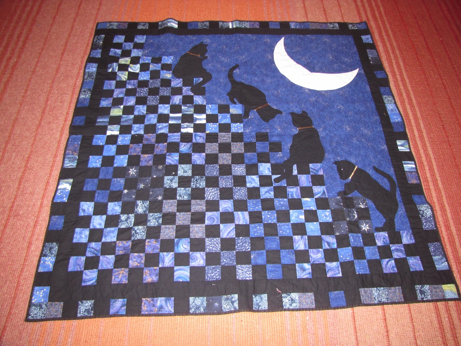 Claudias Quilt Blog alter Quilt Stairway to Cat heaven!