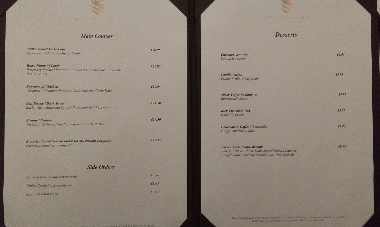 The Secret Diner Horton Grange