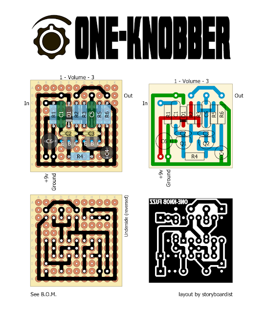 Perf and PCB Effects Layouts OneKnobber Project