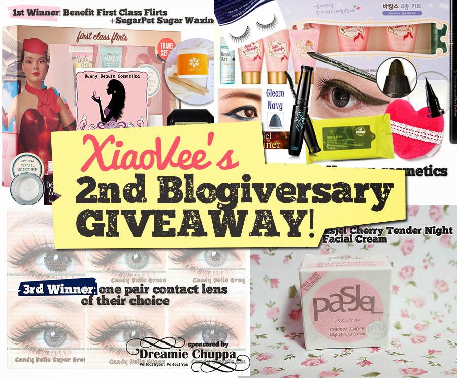 Join Xiao Vee's 2nd Blogiversary Giveaway!