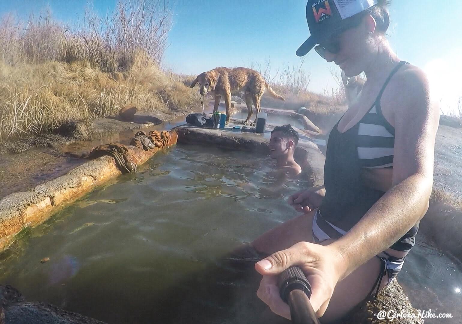 Soaking at Baker Hot Springs, Utah Girl on a Hike