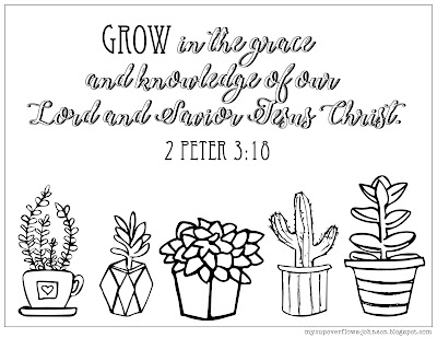 free spring plant coloring pages with Bible verses