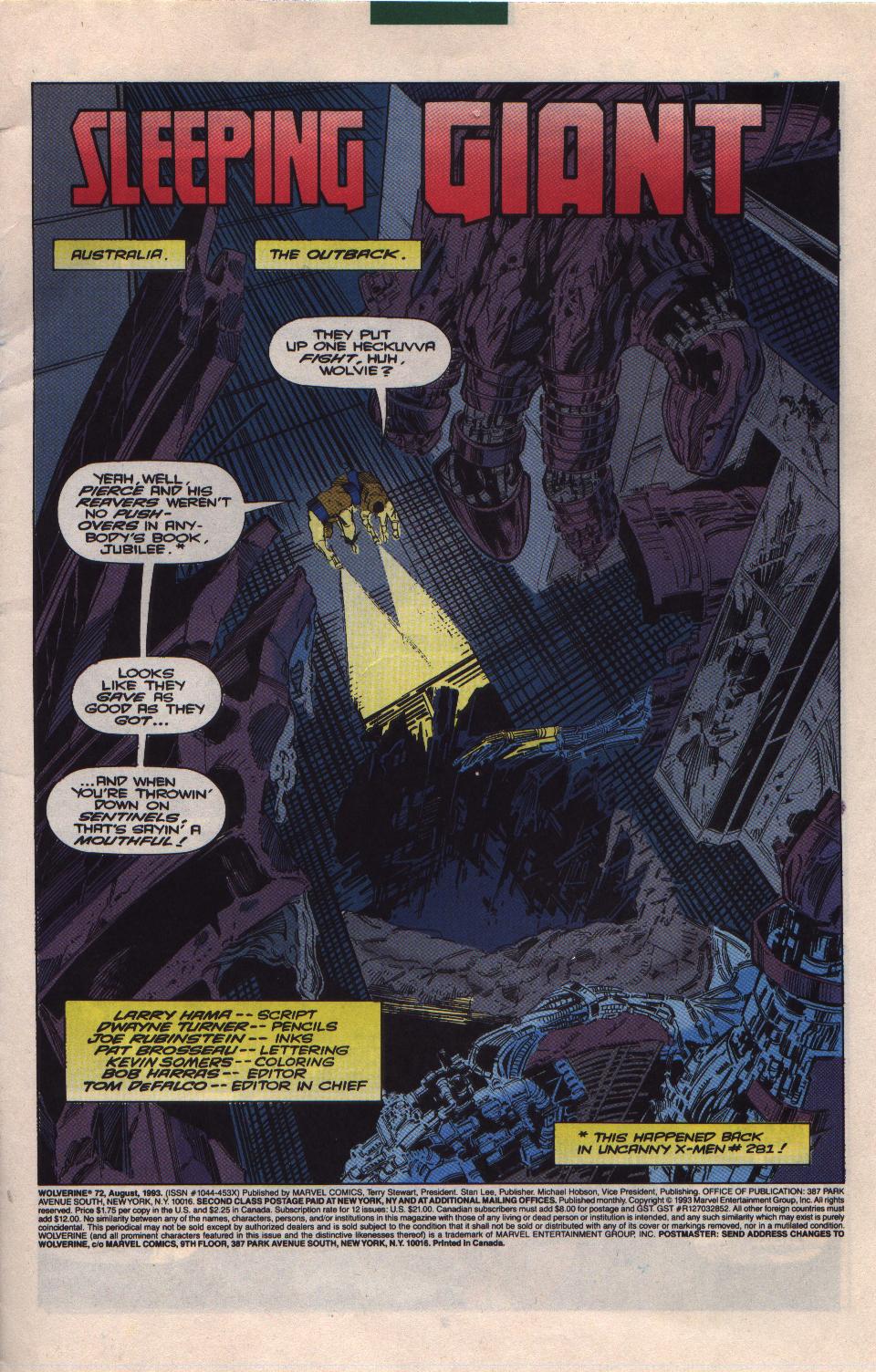Read online Wolverine (1988) comic -  Issue #72 - 2