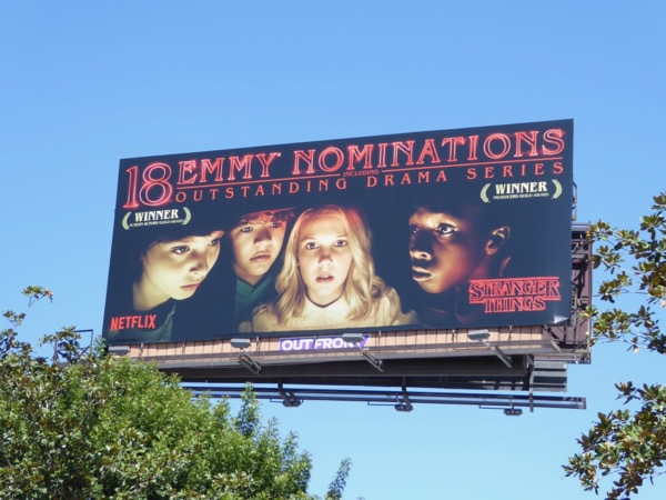 Stranger Things 2017 Emmy nominations billboard Stranger Things 2017 Emmy billboard