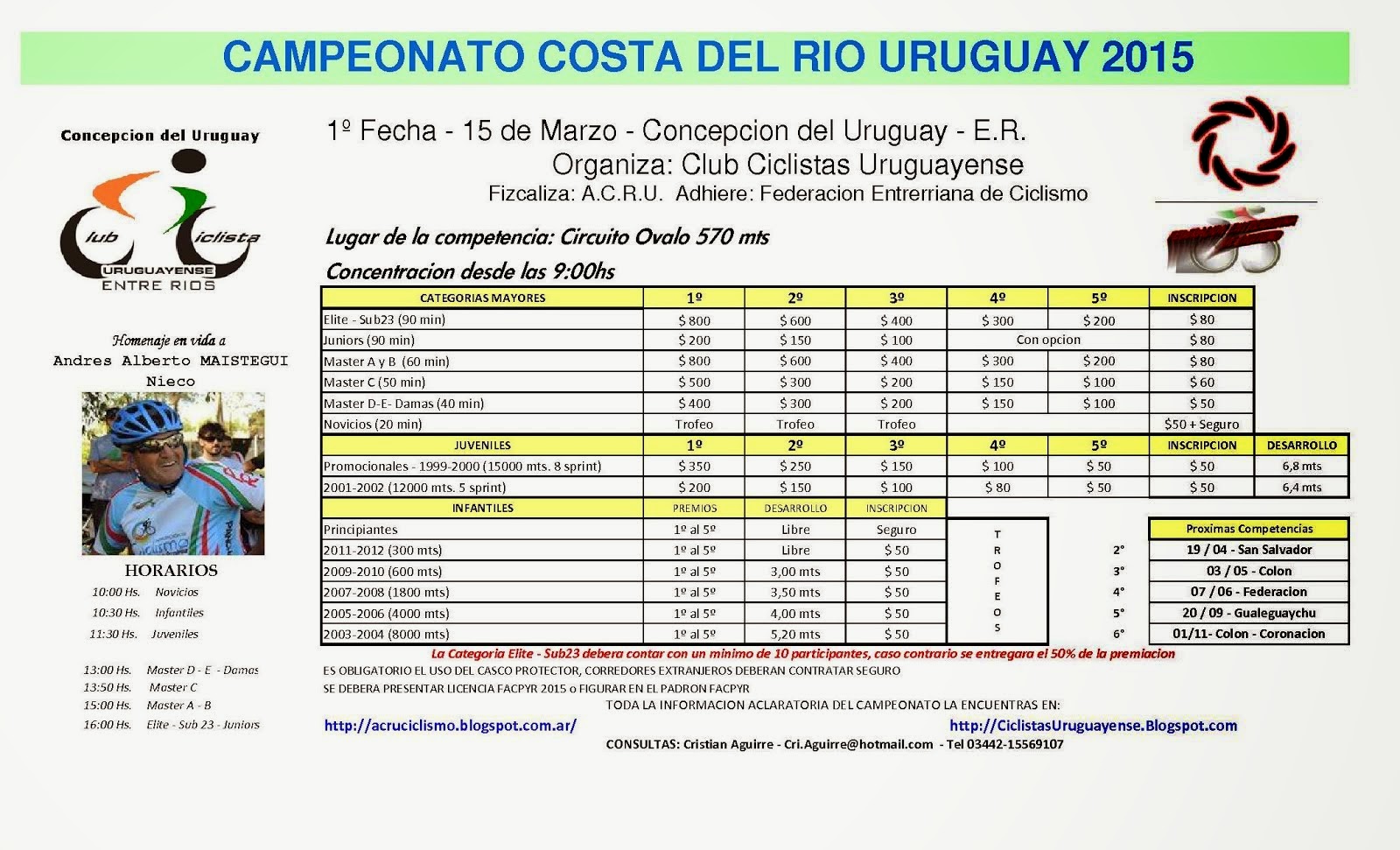 1º Fecha del Costa 2015 - En Casa