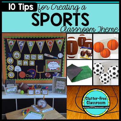 Are you planning a sports themed classroom or thematic unit? This blog post provides great decoration tips and ideas for the best sports theme yet! It has photos, ideas, supplies & printable classroom decor to will make set up easy and affordable. You can create a sports theme on a budget! Are you planning a sports themed classroom or thematic unit? This blog post provides great decoration tips and ideas for the best sports theme yet! It has photos, ideas, supplies & printable classroom decor to will make set up easy and affordable. You can create a sports theme on a budget!