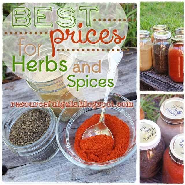 The Resourceful Gals Best Prices for Herbs and Spices!