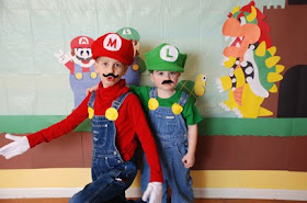 Mario Luigi party costumes birthday