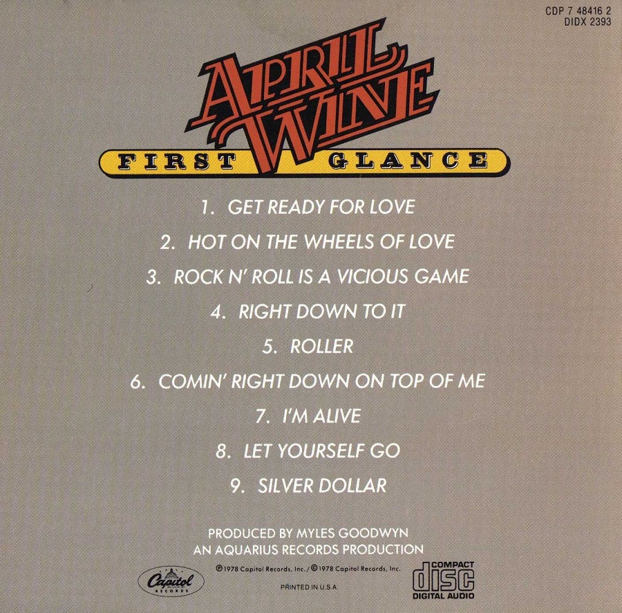 On The Road Again April Wine "First Glance"