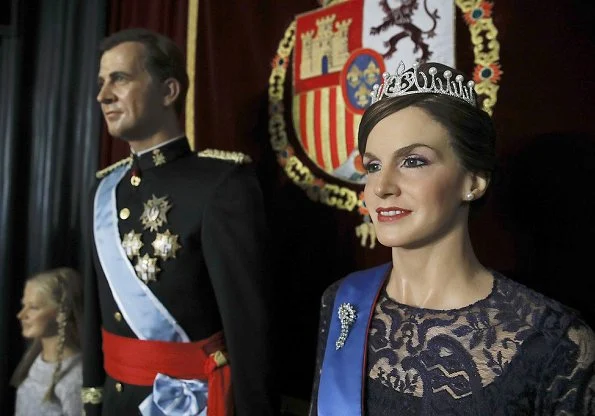 Queen Letizia, King Felipe and Princess Leonor the new presentation of a new wax sculpture of Queen Letizia at Wax Museum in Madrid