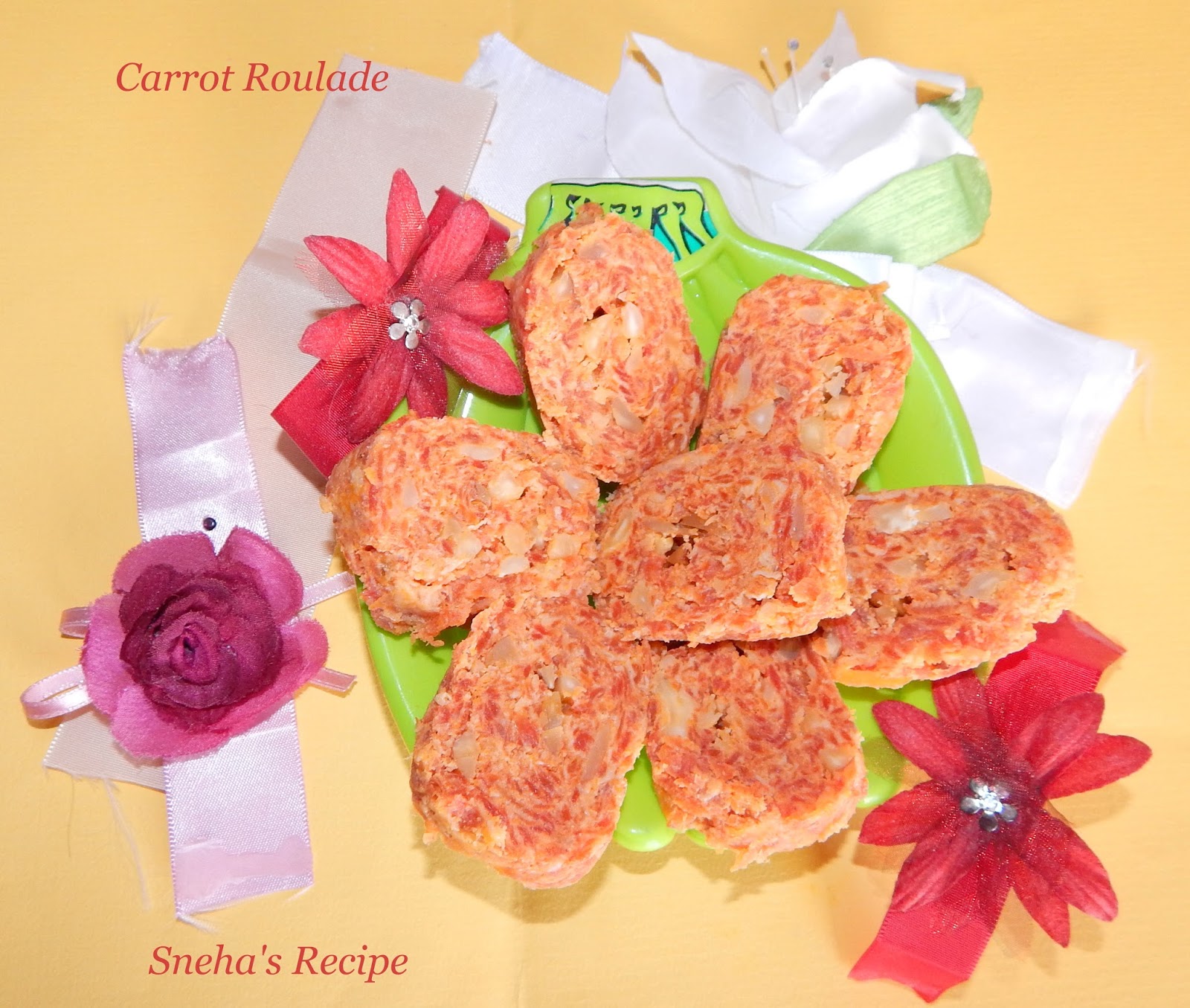 Carrot Roulade - Sneha's Recipe