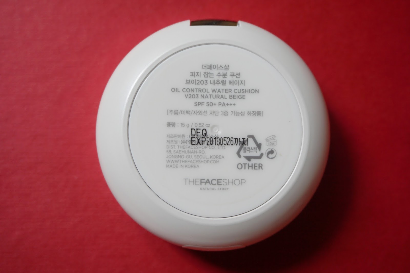 Review The Face Shop Oil Control Water Cushion (Natural beige