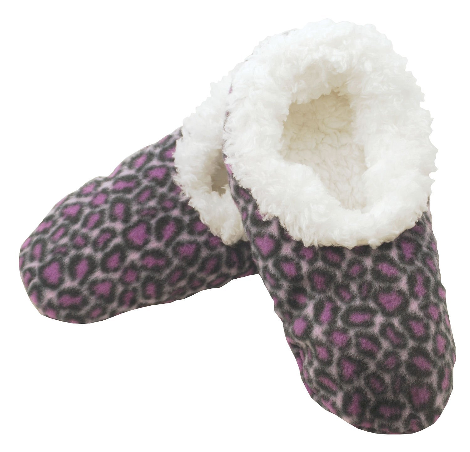 Snoozie Slippers: Snoozies Leopard Print Fleece Lined Women's Footies