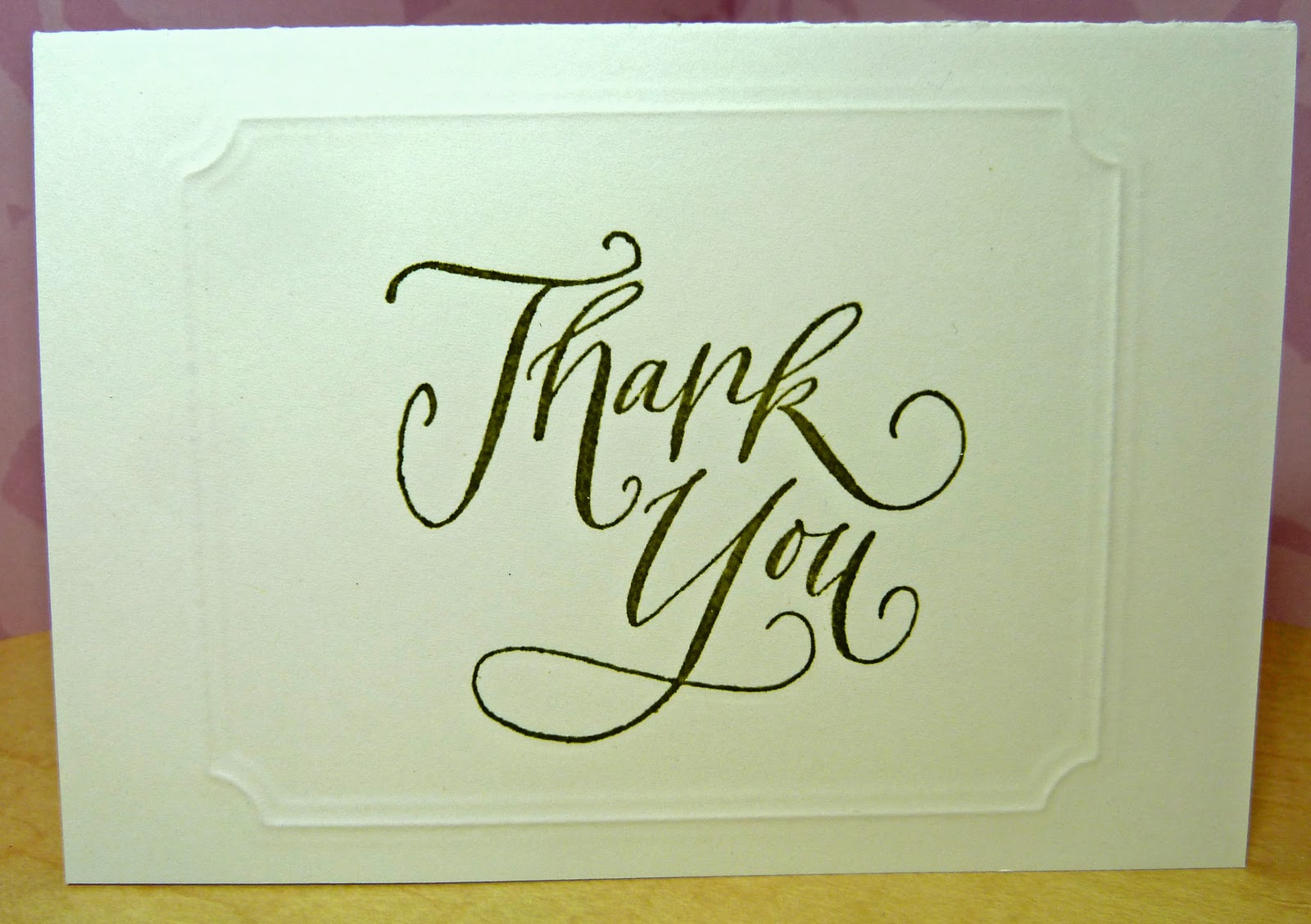 Cards-by-the-Sea: One Layer Formal Thank You Cards