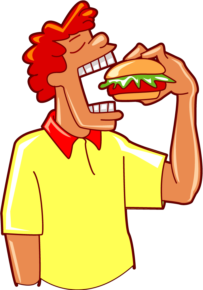 Boy eating burger Boy eating burger at standing position
