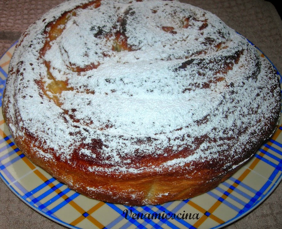 ESPIRAL DE BRIOCHE CON CABELLO DE ANGEL