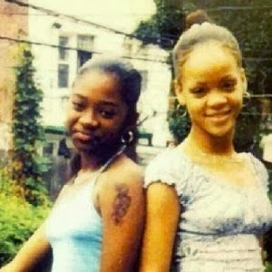 Singer Rihanna Childhood Photo with Cousin | Singer Rihanna Childhood Photos | Real-Life Photos
