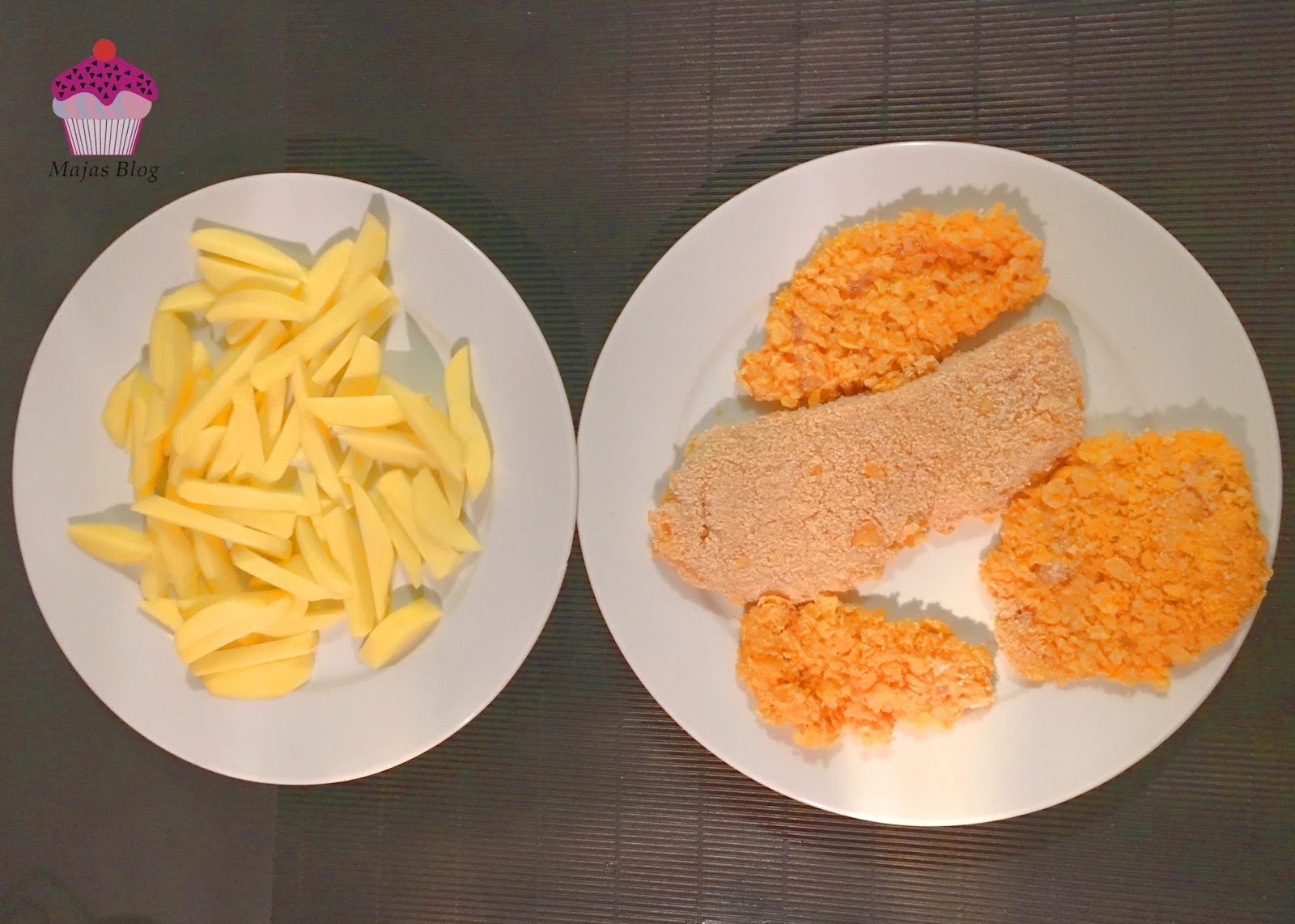 knusprige Schnitzel mit Cornflakes-Panade &amp; selbstgemachten Pommes Frites 😍