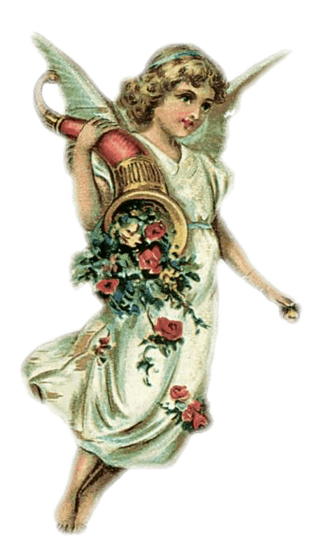 free vintage christmas angels clip art - photo #37