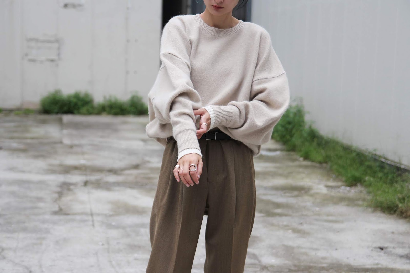 stein ニット OVERSIZED DOUBLE KNIT