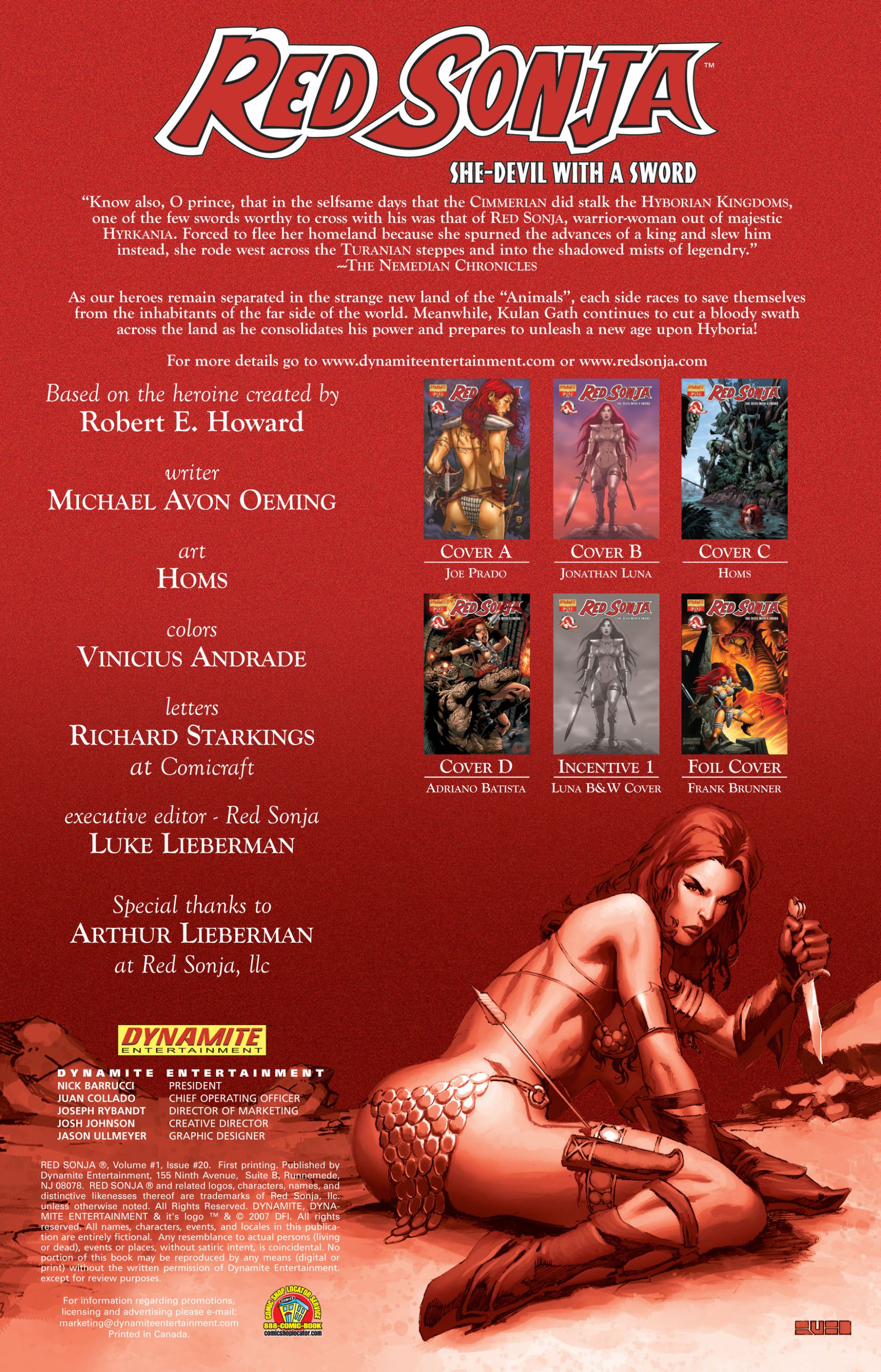 Read online Red Sonja (2005) comic -  Issue #20 - 2