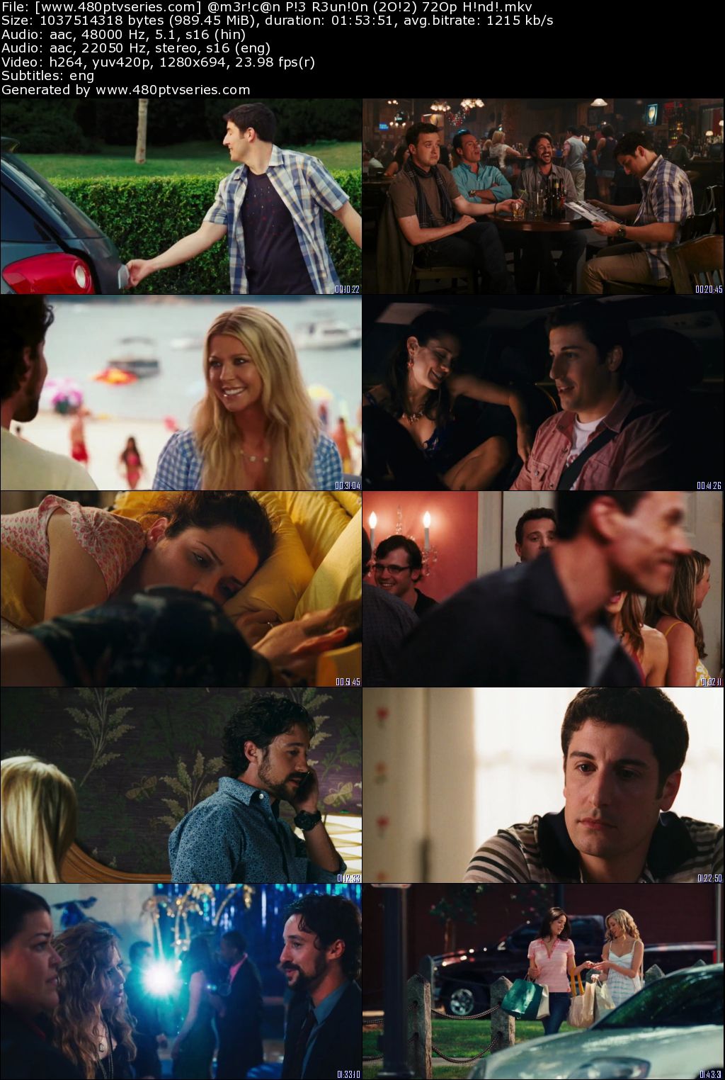 Download American Reunion (2012) 950MB Full Hindi Dual Audio Movie Download 720p Bluray Free Watch Online Full Movie Download Worldfree4u 9xmovies