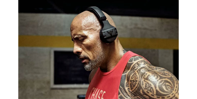Ear Dwayne Johnson Workout Headphones Dwayne Johnson Project Rock