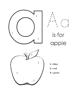 Kids Page: Alphabet Letter A lowercase Coloring Pages