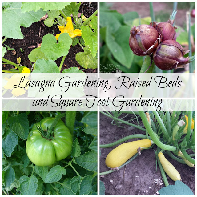 Lasagna Gardening, Raised Beds and Square Foot Gardens - Oak Hill Homestead
