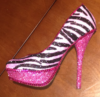 Confessions of a glitter addict: Repeat Shoes - Zebra Diva Shoe version 2.0