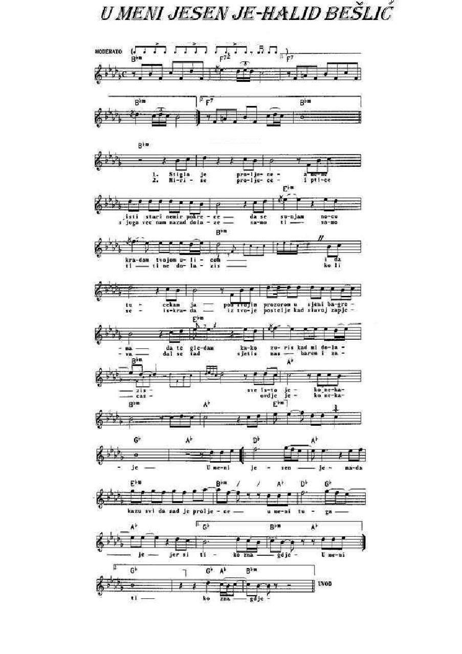 Korisno je znati Halid Bešlić Akordi i note