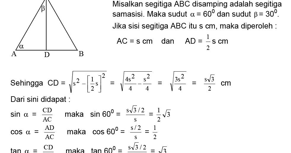 Perbandingan Trigonometri Sudut Berelasi Dan Contoh Soal