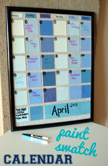 Paint Sample Calendar Diy : How to make a paint swatch calendar the diy playbook Paint Sample Calendar Diy : How to make a paint swatch calendar the diy playbook