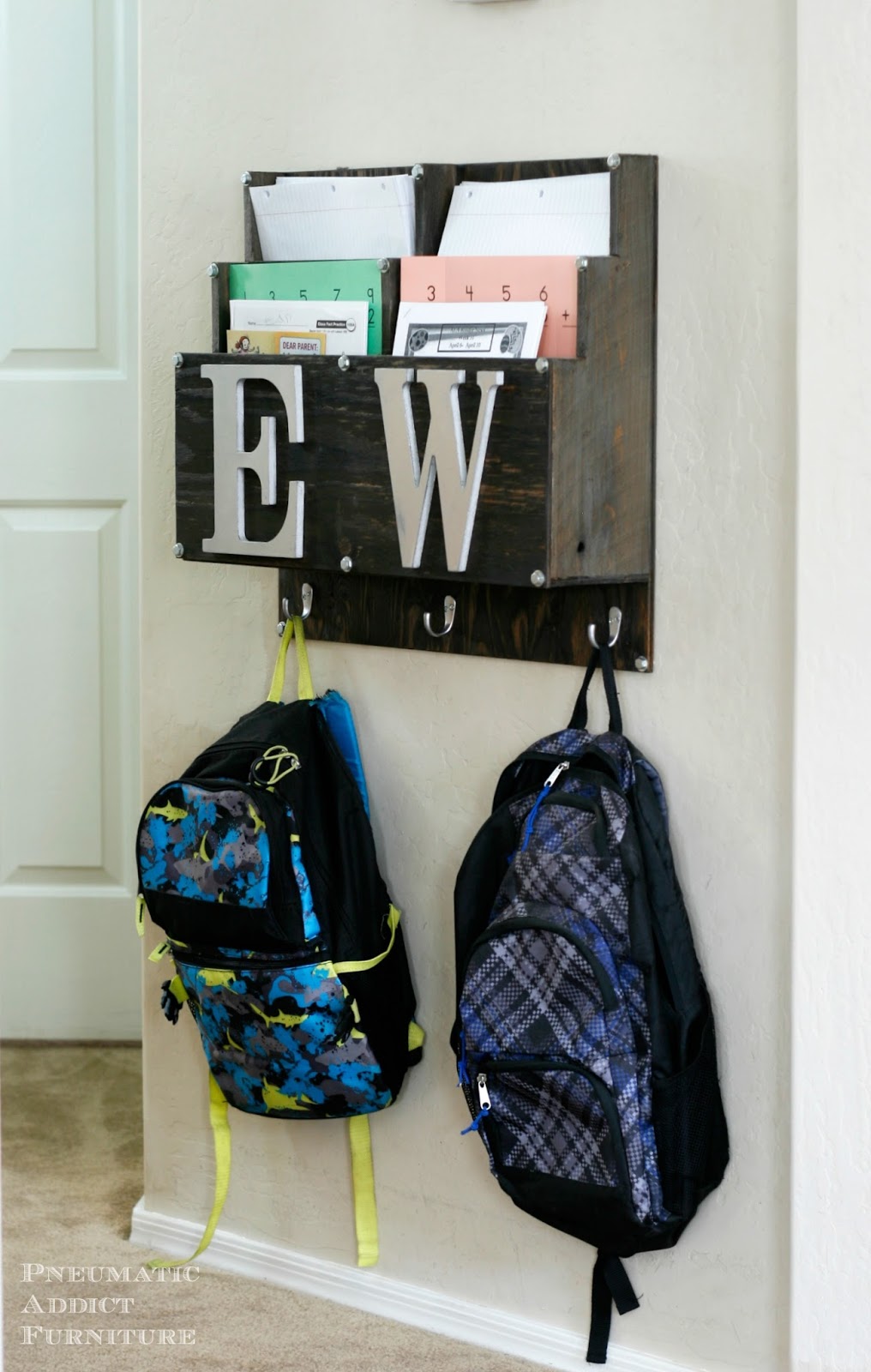DIY Backpack and Homework Center