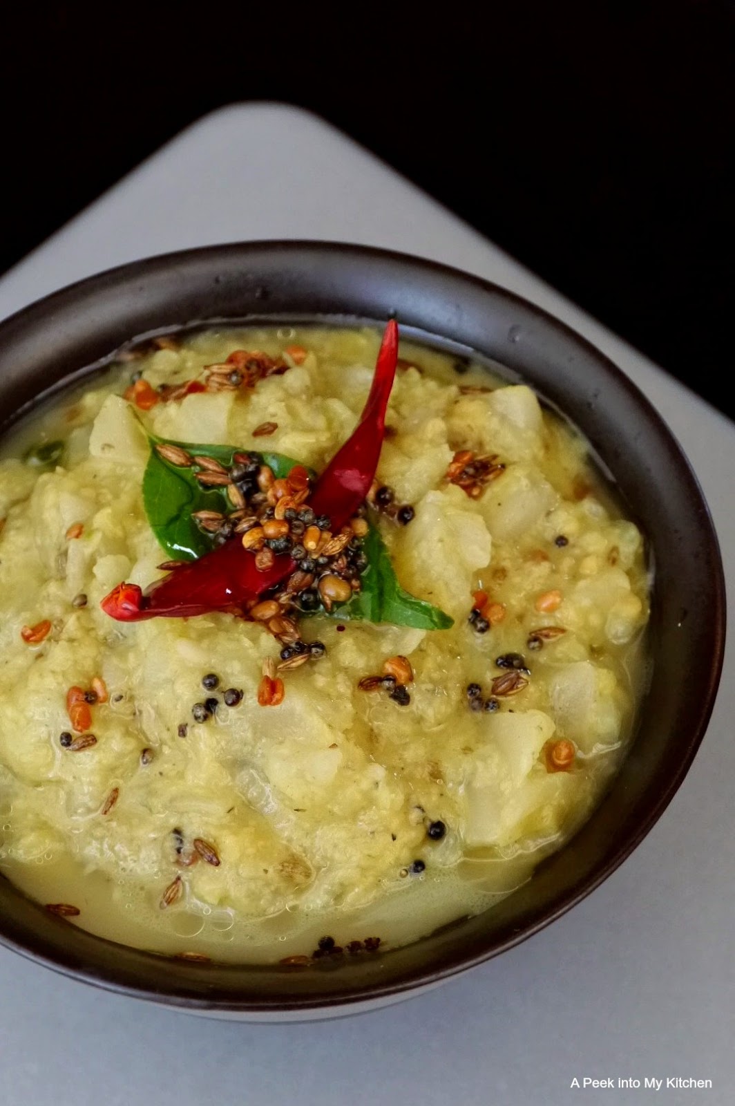 A Peek into My Kitchen Cabbage Kootu Day 148