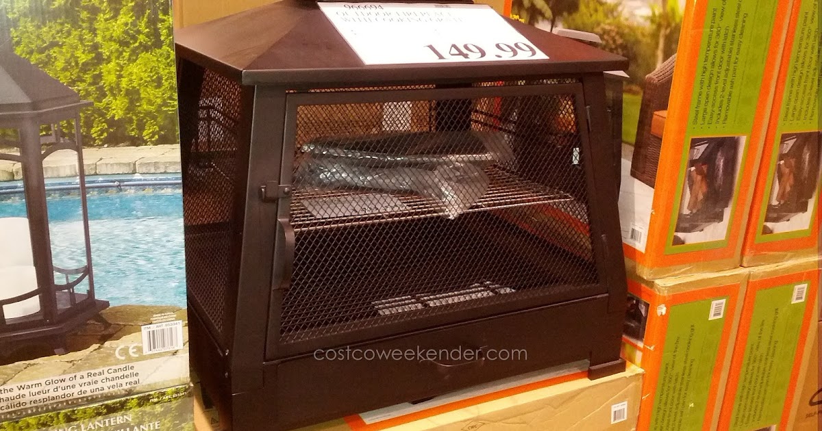 Inside Outside Garden Outdoor Fireplace with Cooking Grate ... Inside Outside Garden Outdoor Fireplace with Cooking Grate ... on Costco Outdoor Fireplace id=42544