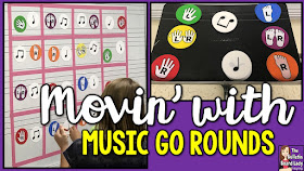 Add a movement and composing station to your music workstations rotations.  This idea uses Music Go Rounds and a little bit of masking tape!  Challenge your students to be creative and get moving!