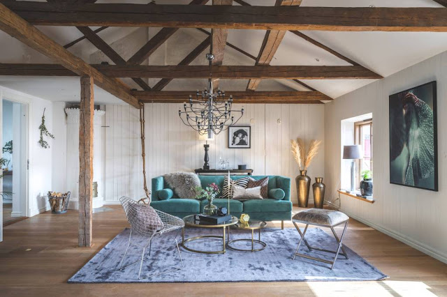 A Swedish loft with a touch of French rustic charm