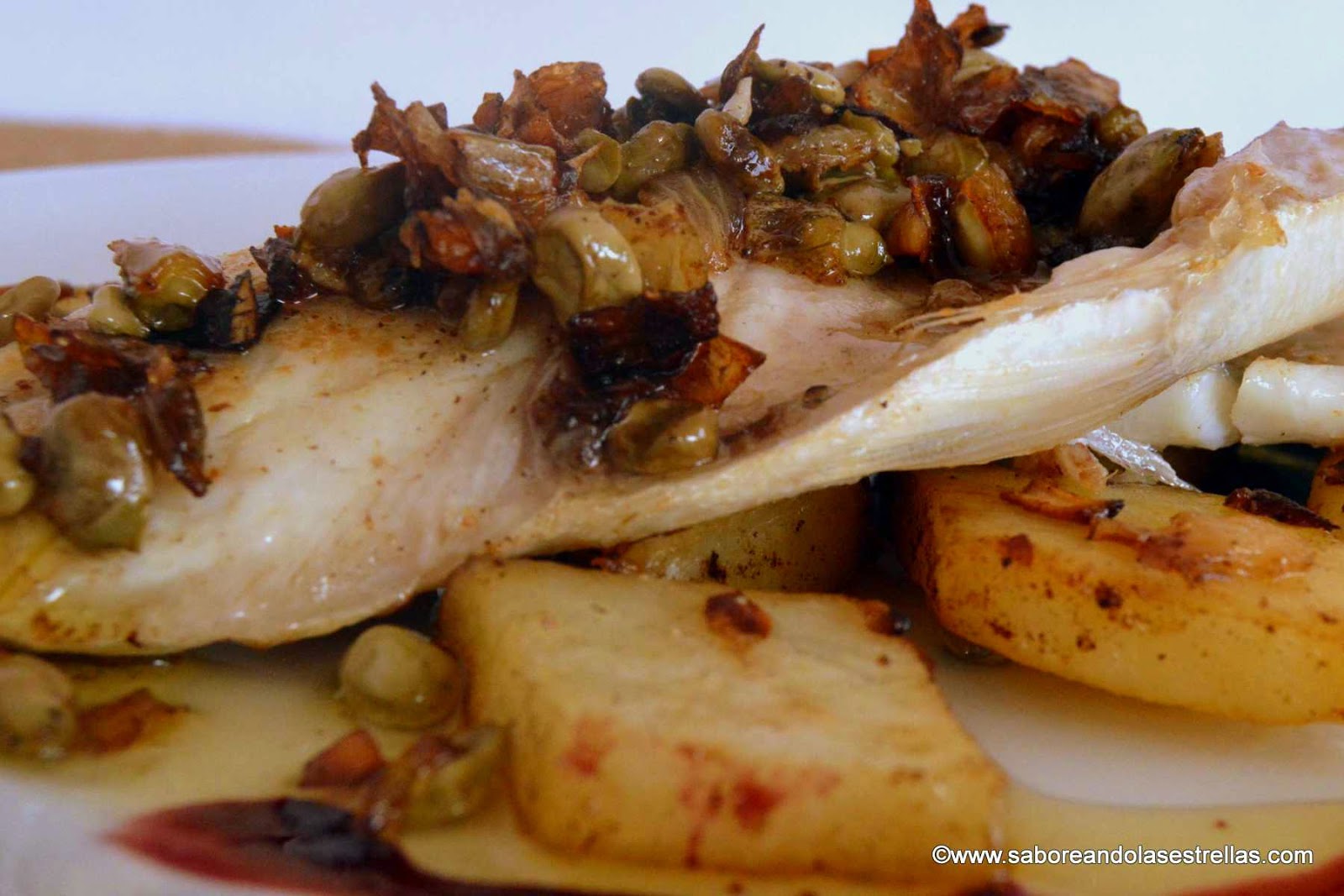 Filetes de Dorada con salsa de vino tinto