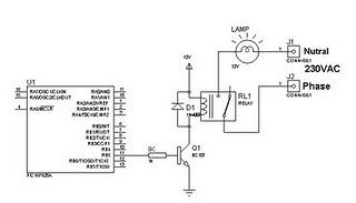 Control A Relay from PIC Microcontroller - Circuit Diagram ~ Bloging