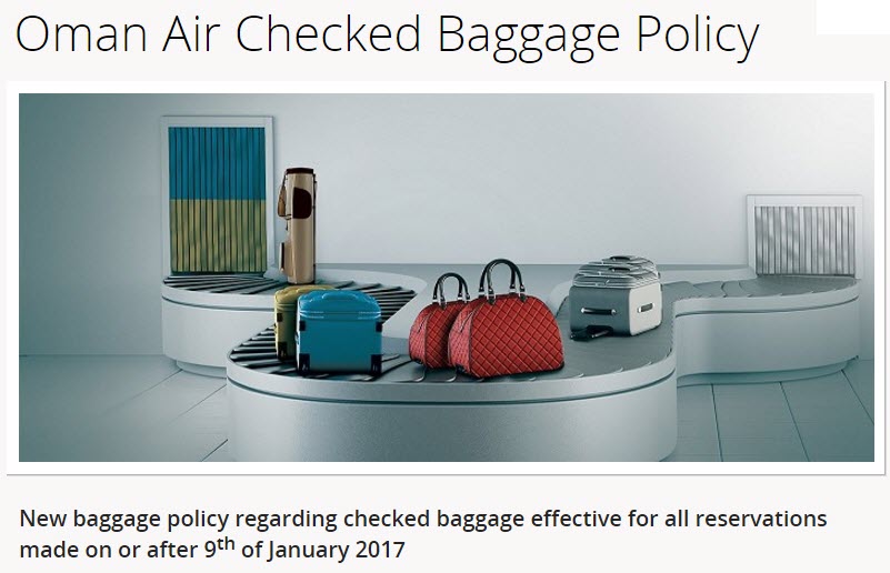 urShadow's Blog Oman Air's New Policy for Checked Baggage from 9th