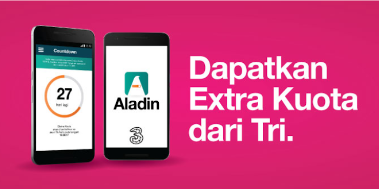 Cara Mendapatkan Kuota Gratis 3 Dari Aplikasi Aladin Terbaru