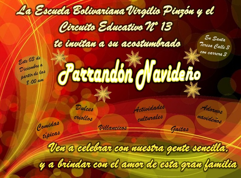 Invitación al Parrandón Navideño 2017