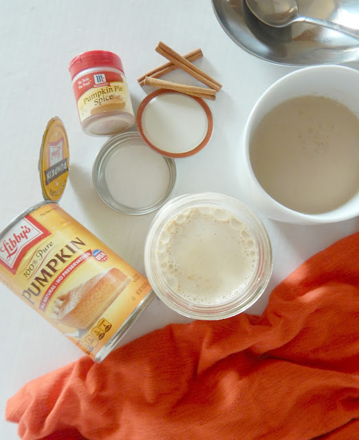 Homemade Pumpkin Pie Spice Coffee Creamer...a delicious, Fall-spiced coffee creamer, made in less than 10 minutes! (sweetandsavoryfood.com)
