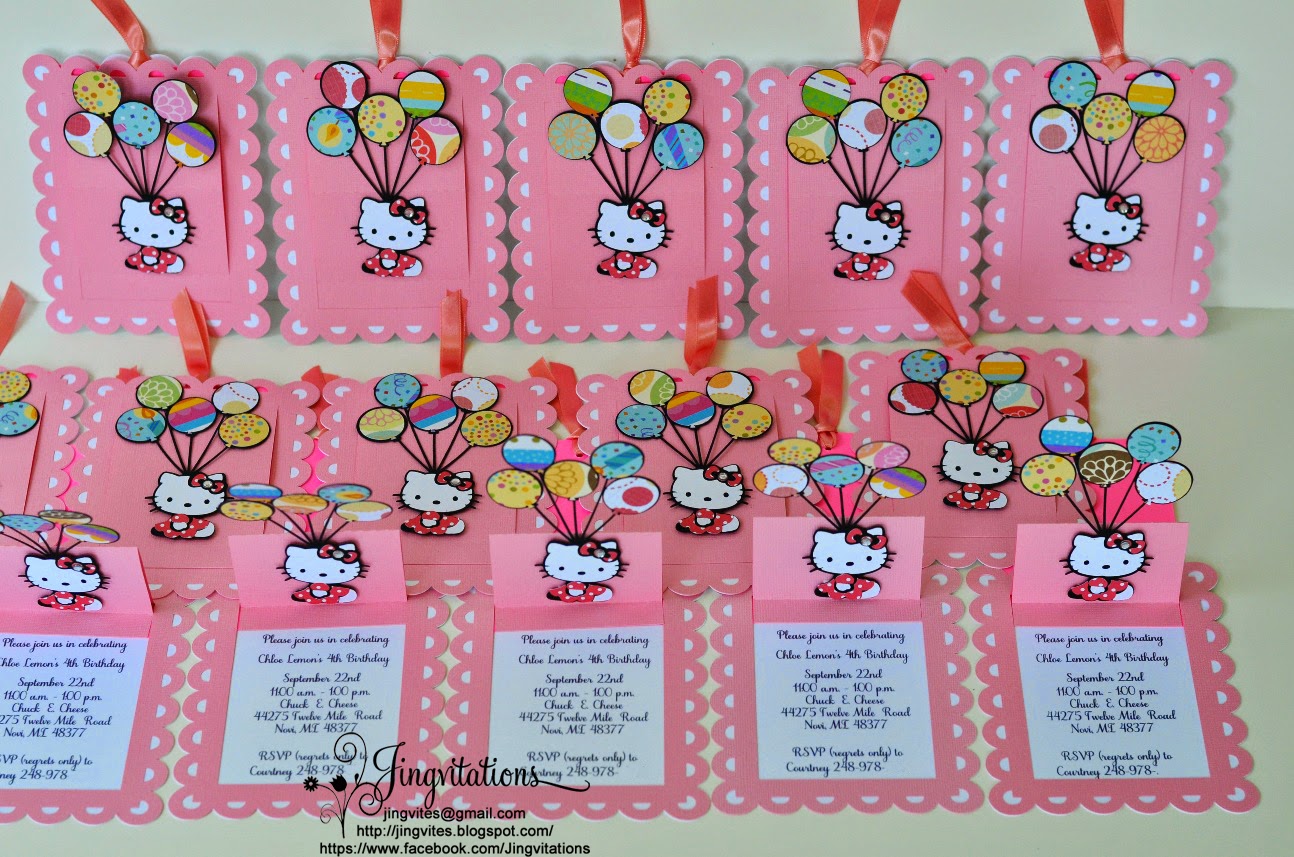 Handmade Hello Kitty Invitations 9
