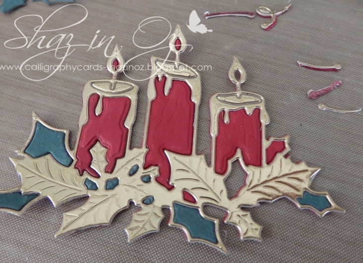 Calligraphy Cards Shaz in Oz Layering Dies Memory Box Glowing