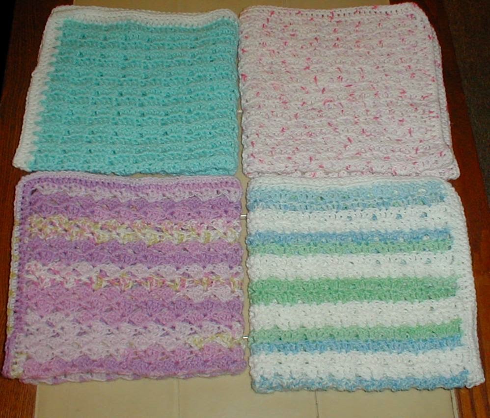Karens Crocheted Garden of Colors Preemie Baby Blankets